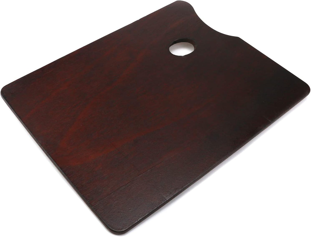 Square Wooden Oil Painting Palette with Gouache Color Seal | Natural wood, square shape, smooth surface, gouache color seal, for oil painting, artists, students, beginners