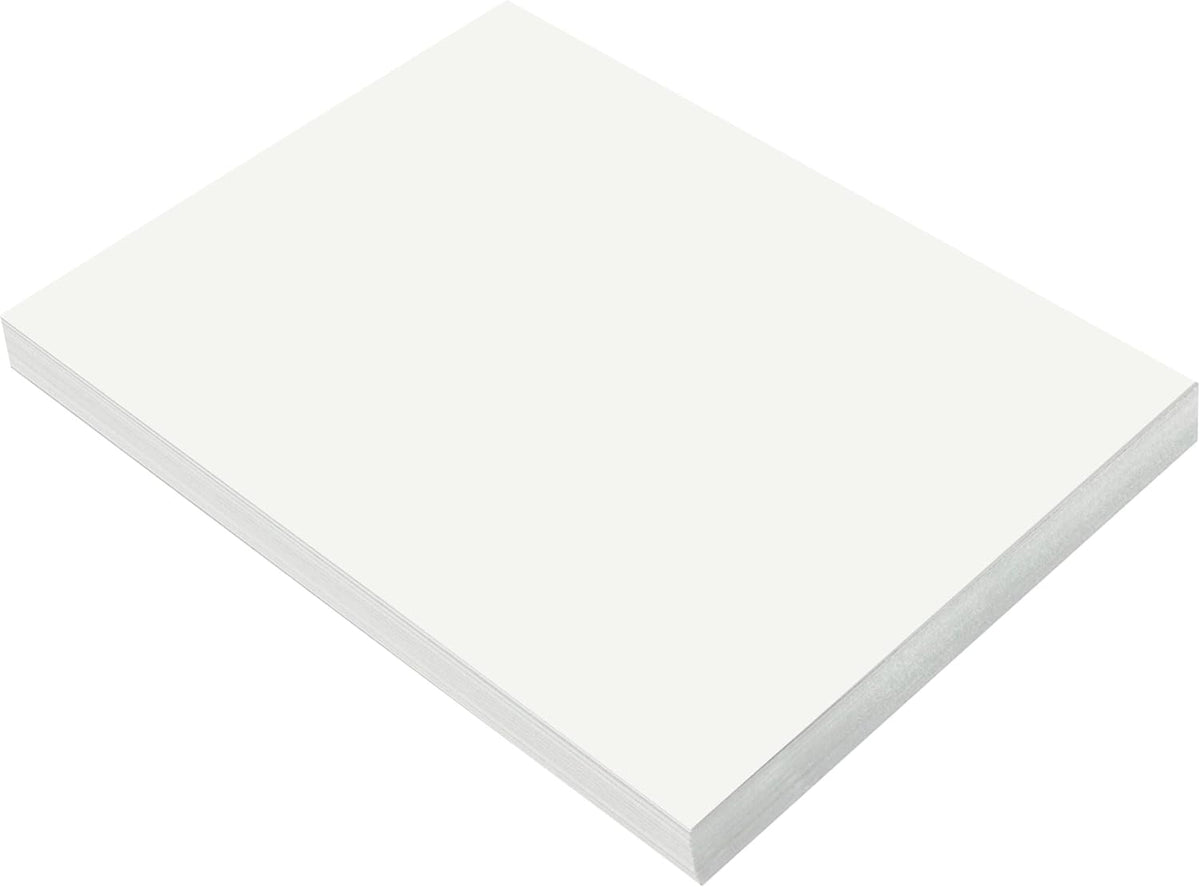 Construction Paper, White, 9" x 12", 100 Sheets