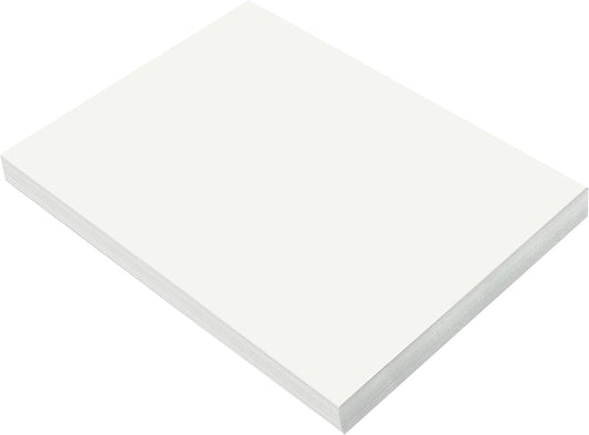 Construction Paper, White, 9" x 12", 100 Sheets