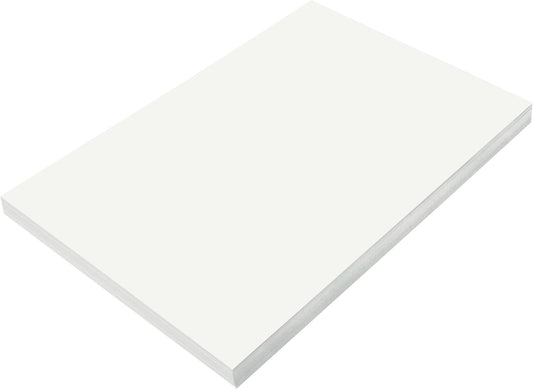 Construction Paper, White, 12" x 18", 100 Sheets