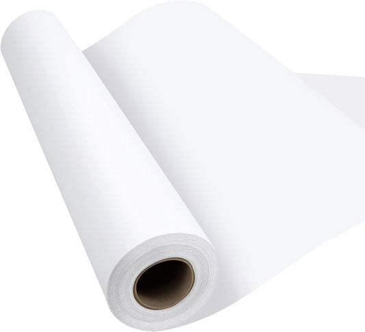 Craft Paper Roll 15''×354'', Industrial-Grade Kraft Paper Roll, White Easel Paper Roll for Kids for Moving, Gift Wrapping, Wall Art, Tab