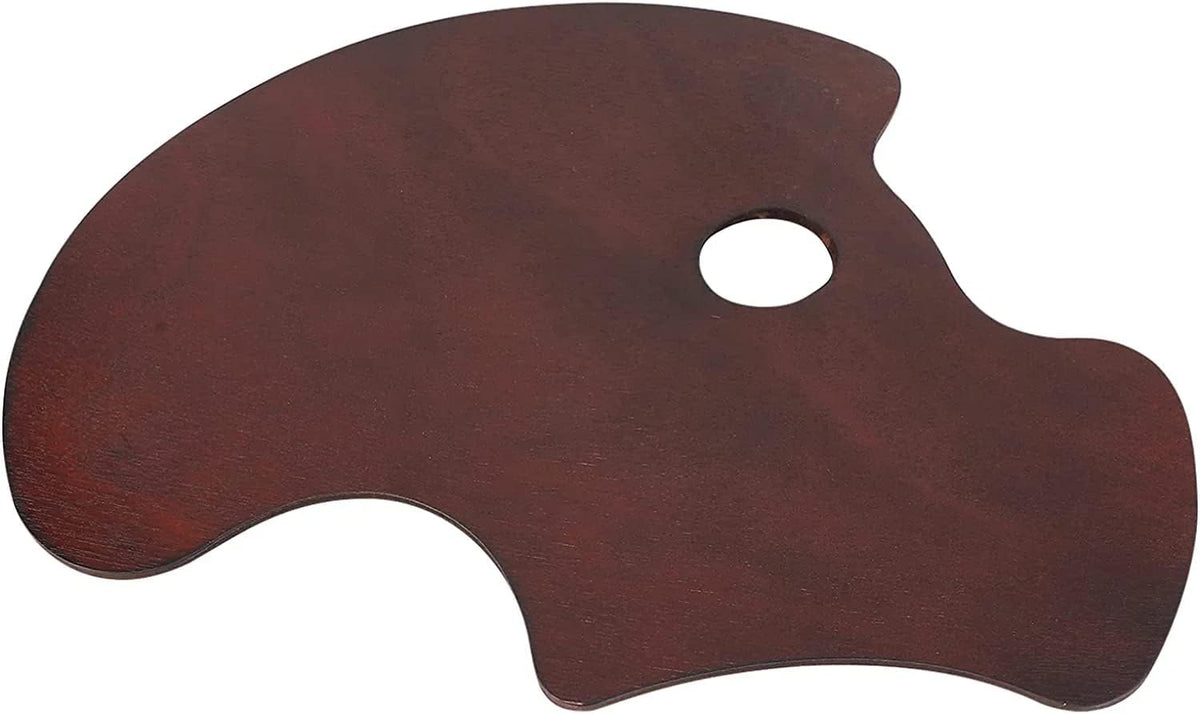 Ergonomic Wooden Palette for Oil Painting 15 * 11 inch - Artist Mixing Painting Palette for Acrylic Watercolor Painting Art Walnut Palette with Reduced Weight (Ergonomic 30 x 40 cm)