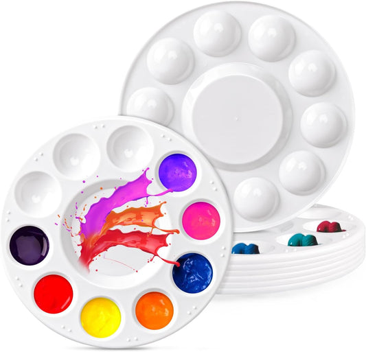 8Pcs Paint Tray Palettes, Plastic Paint Pallets, Watercolor Palette | [Painting Tray for Painting Party][DIY Craft and Art Painting]