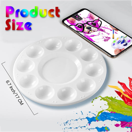 40PcsArt Paint Tray Palettes,Paint Trays for Kids or Student to Craft DIY Painting or School Project, White Plastic Paint Pallets