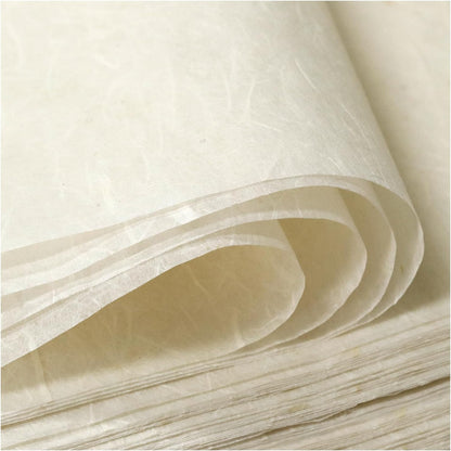 50/100 Sheets  A4 Mulberry Paper Sheets Natural Fiber Rice Papers,8.3x11.7in Natural Decoupage Tissue Paper for Writing Painting, Decorative &Card Making Papers DIY Craft