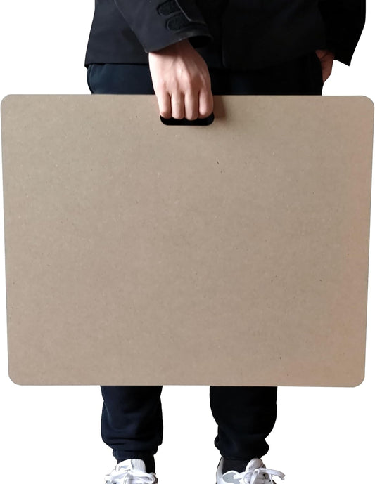 Clay Wedging Board with Built in Handle Portable Wooden Mat Clay Board for Clay Crafts Arts Making (18 x 22 Inch, 1 PCS)
