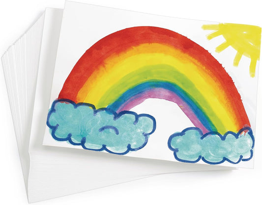 Art Paper, 9" x 12" Painting & Craft Paper, Finger Paints, Watercolor, Tempera, Drawing, Art Room & Homeschool Crafts 100 sheets | Finger Paints, Watercolor, Tempera, Drawing, Art Room & Homeschool Crafts, 100 Sheets