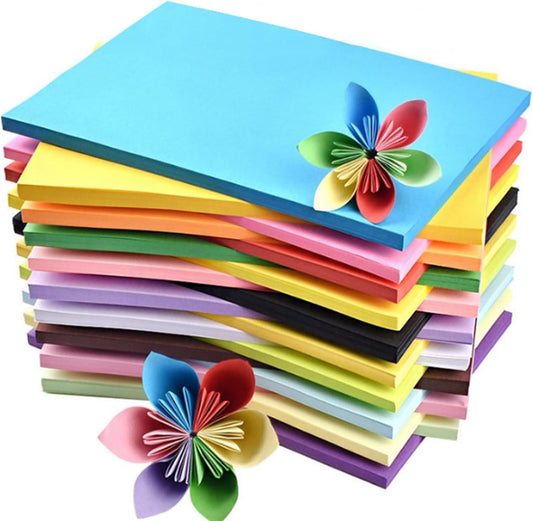 Colored Paper 100 Sheets, Construction A4 Copy Paper for Craft Art Drawing | 70gsm/19lb, For School Classroom Supplies, Arts & Crafts, Drawing & Coloring